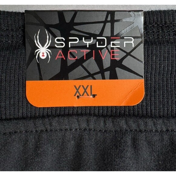 Spyder Mens XXL 2XL Black Jogger Sweatpant Tapered Active Reflective 1437826 New - Picture 9 of 9